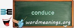 WordMeaning blackboard for conduce